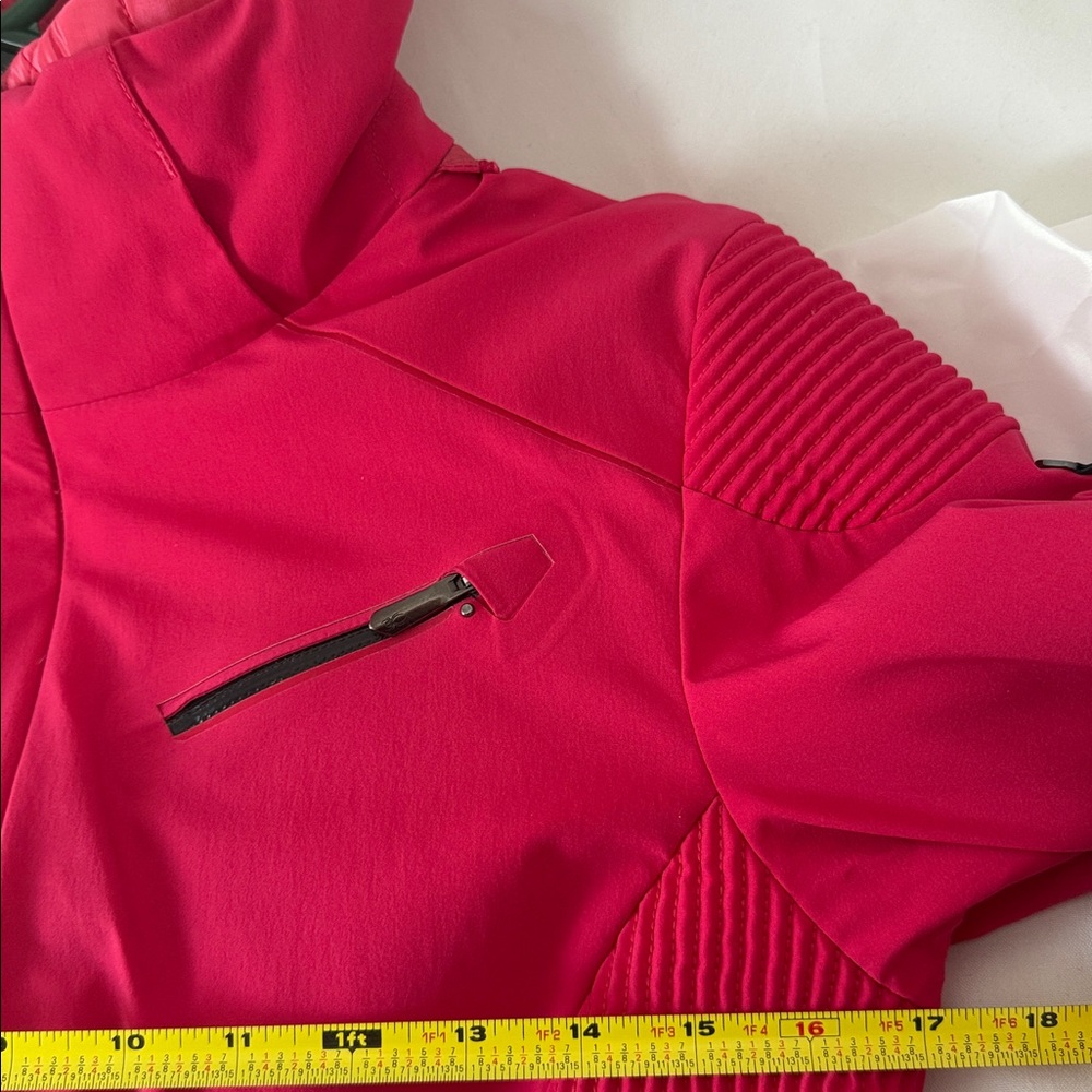 Spyder Women's Pink Ski Jacket with Fur Hood - Picture 12 of 16
